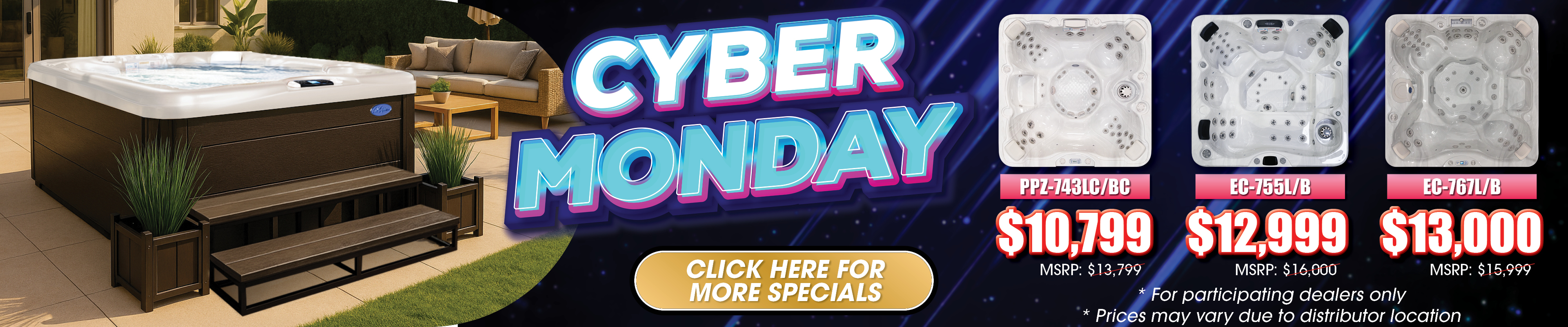 Calspas hot tub being used in a family setting - Pierre